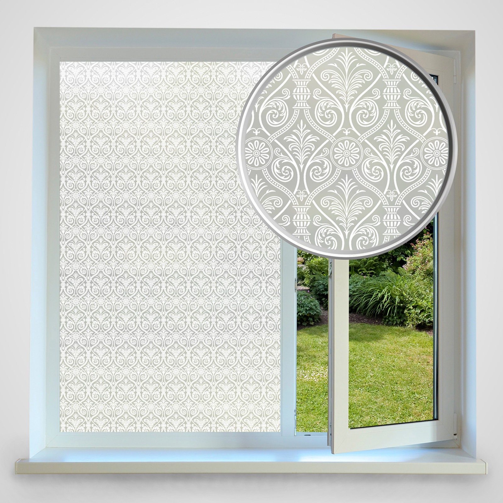 Película de ventana de privacidad manchada de pavo real, vinilo sin  pegamento estático, vidrio esmerilado, pegatina decorativa para ventana -  AliExpress