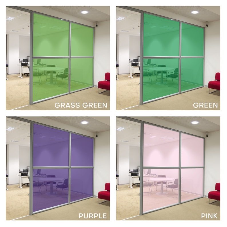 green stained glass coloured window film