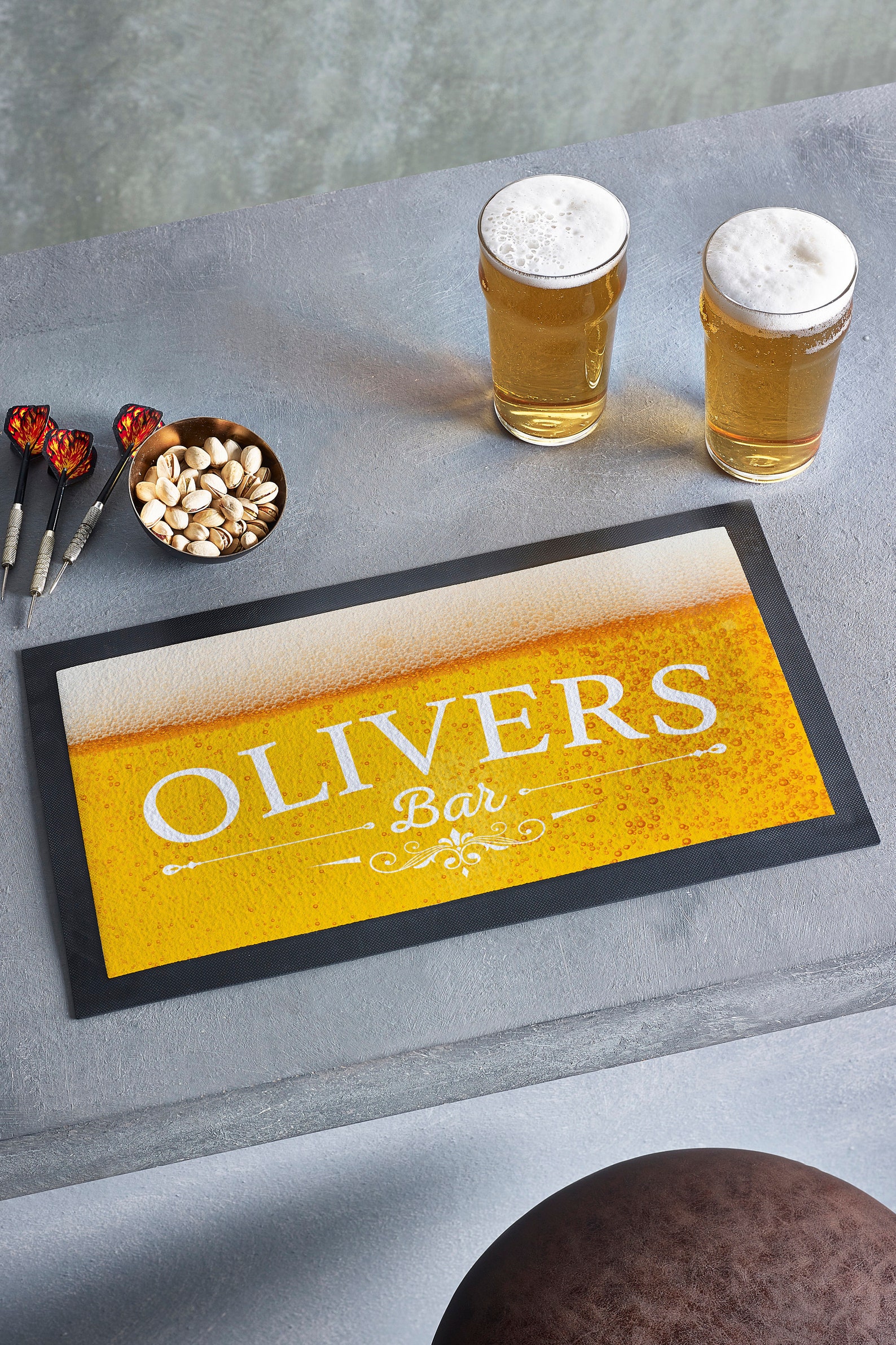Personalized Beer Bar Mat Runner Personalise Man Cave Bar Etsy UK