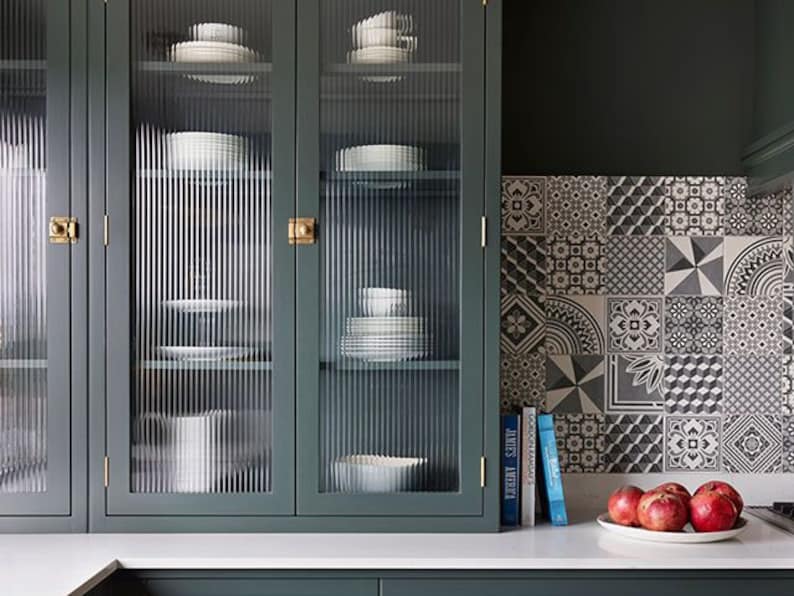 Fluted Reeded Glass Window Film: Privacy Decor bild 4