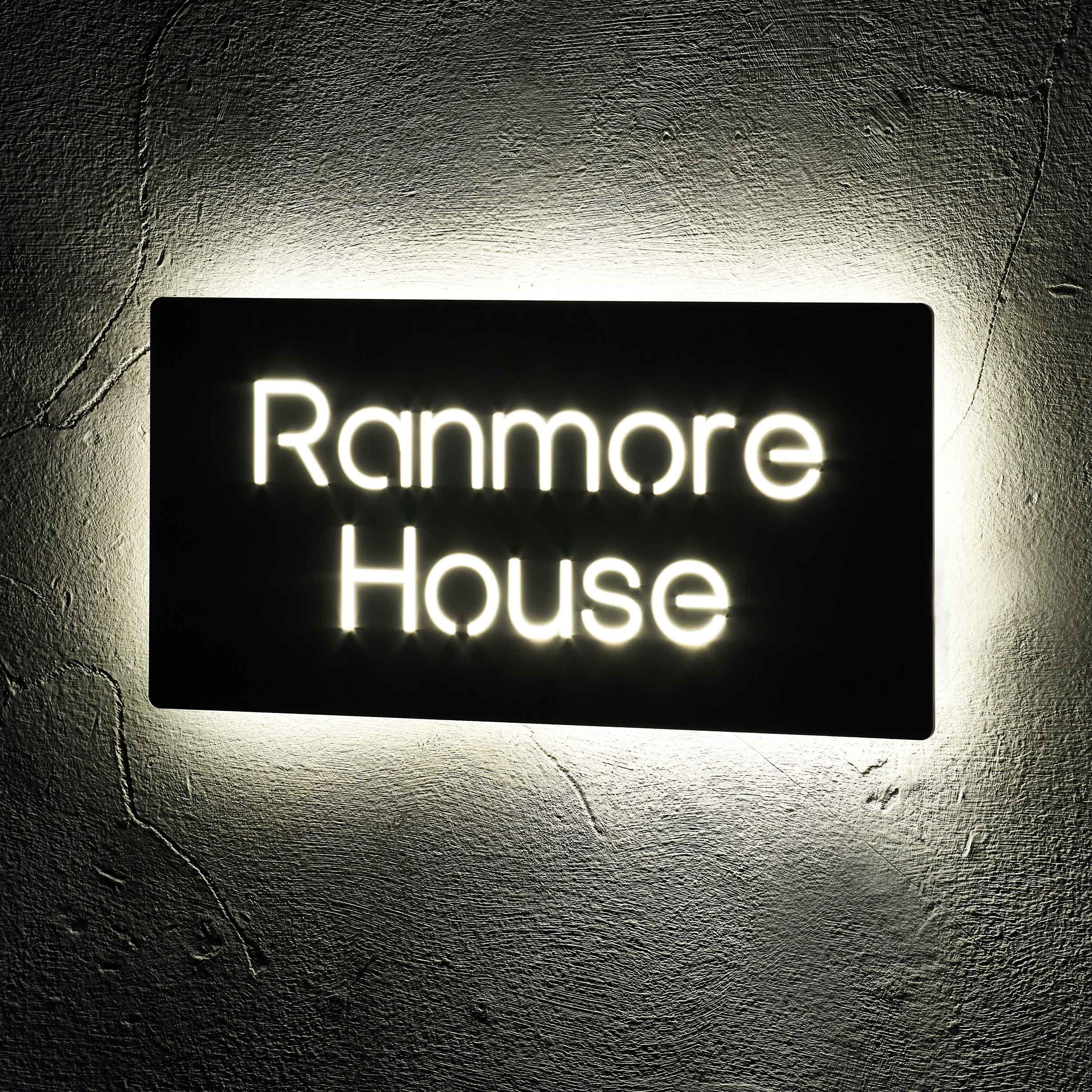 Illuminated House Sign Modern LED House Number Etsy UK