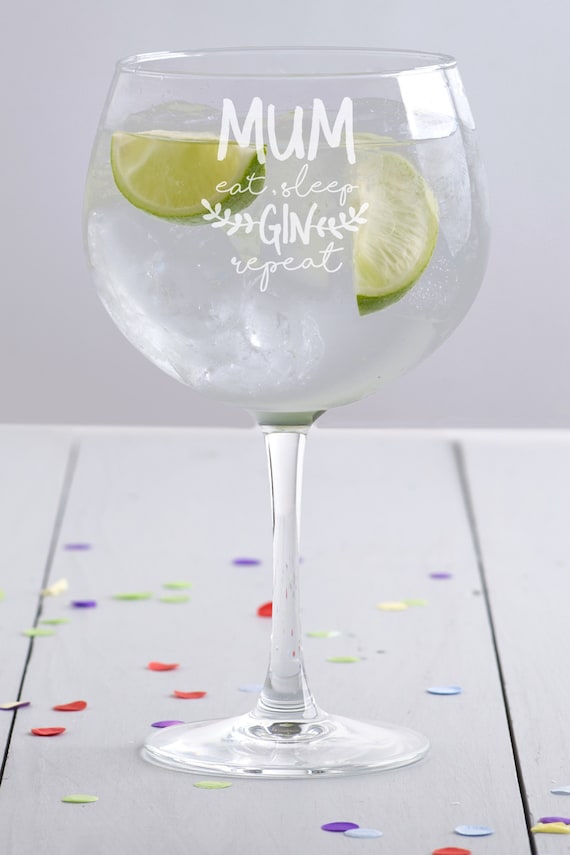 Stag Cumpleaños Vaso Regalo para Her.05 Globo Gin Vidrio