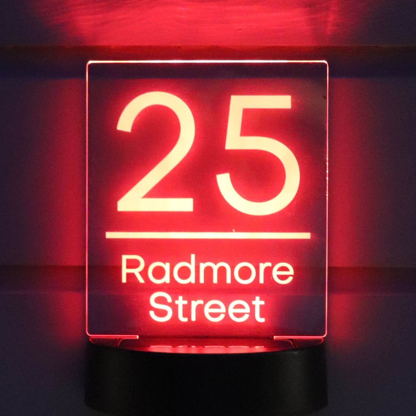 Solar House Sign LED Illuminated Contemporary Modern Door Etsy UK