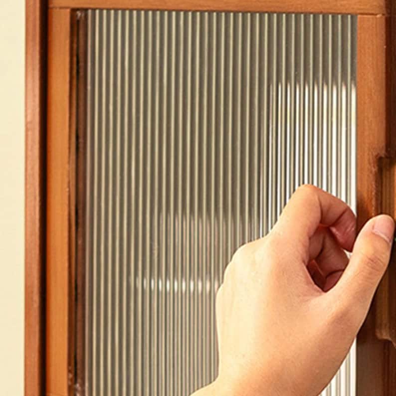 Fluted Reeded Glass Window Film: Privacy Decor bild 2