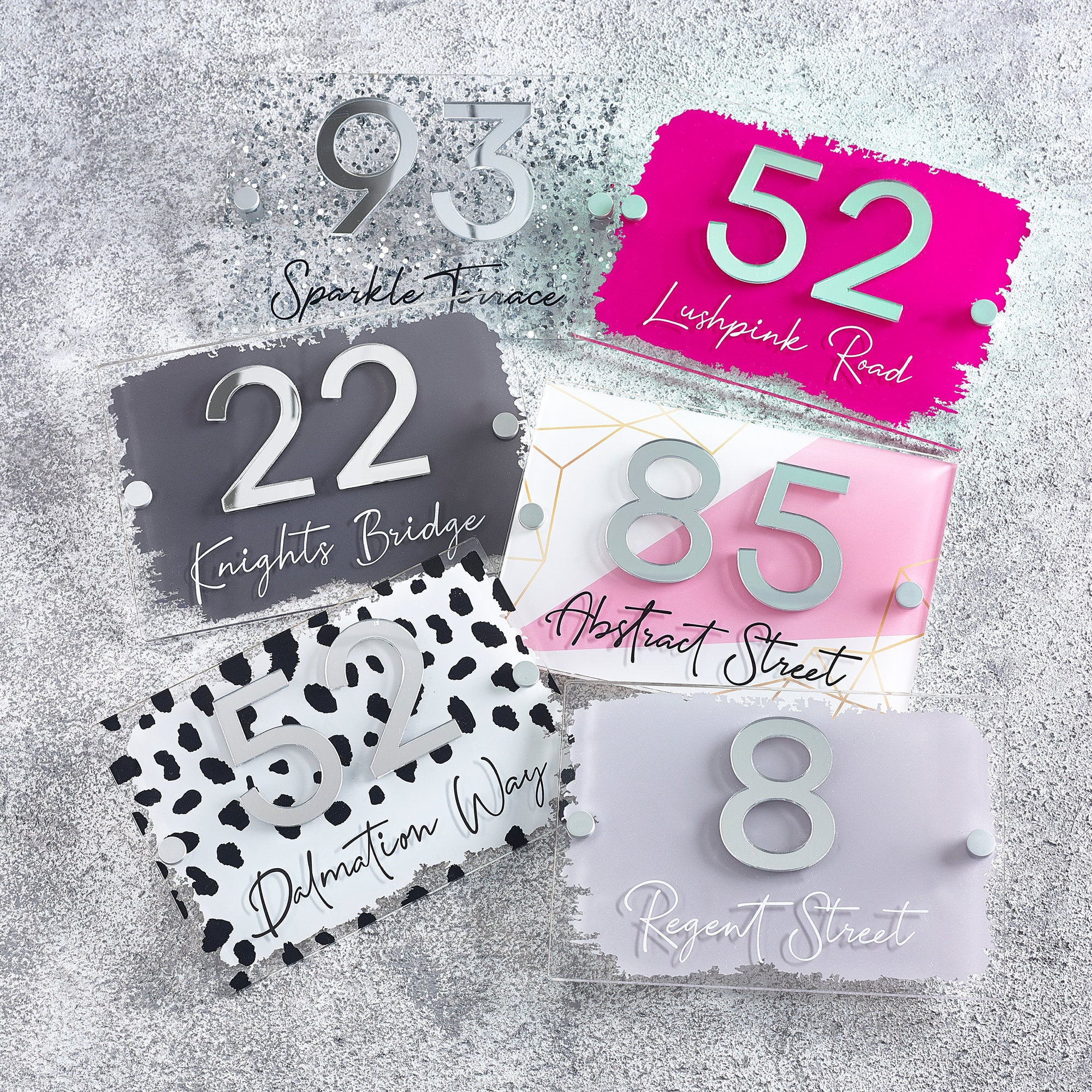 Contemporary Acrylic House Sign Modern Door Number Plaque Etsy UK