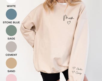 Custom Mummy Mama Sweatshirt - Personalised Mum Sweatshirt, Mother's Day Gifts