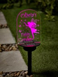 Personalised Fairy Garden Solar Light LED Colour Changing Sign