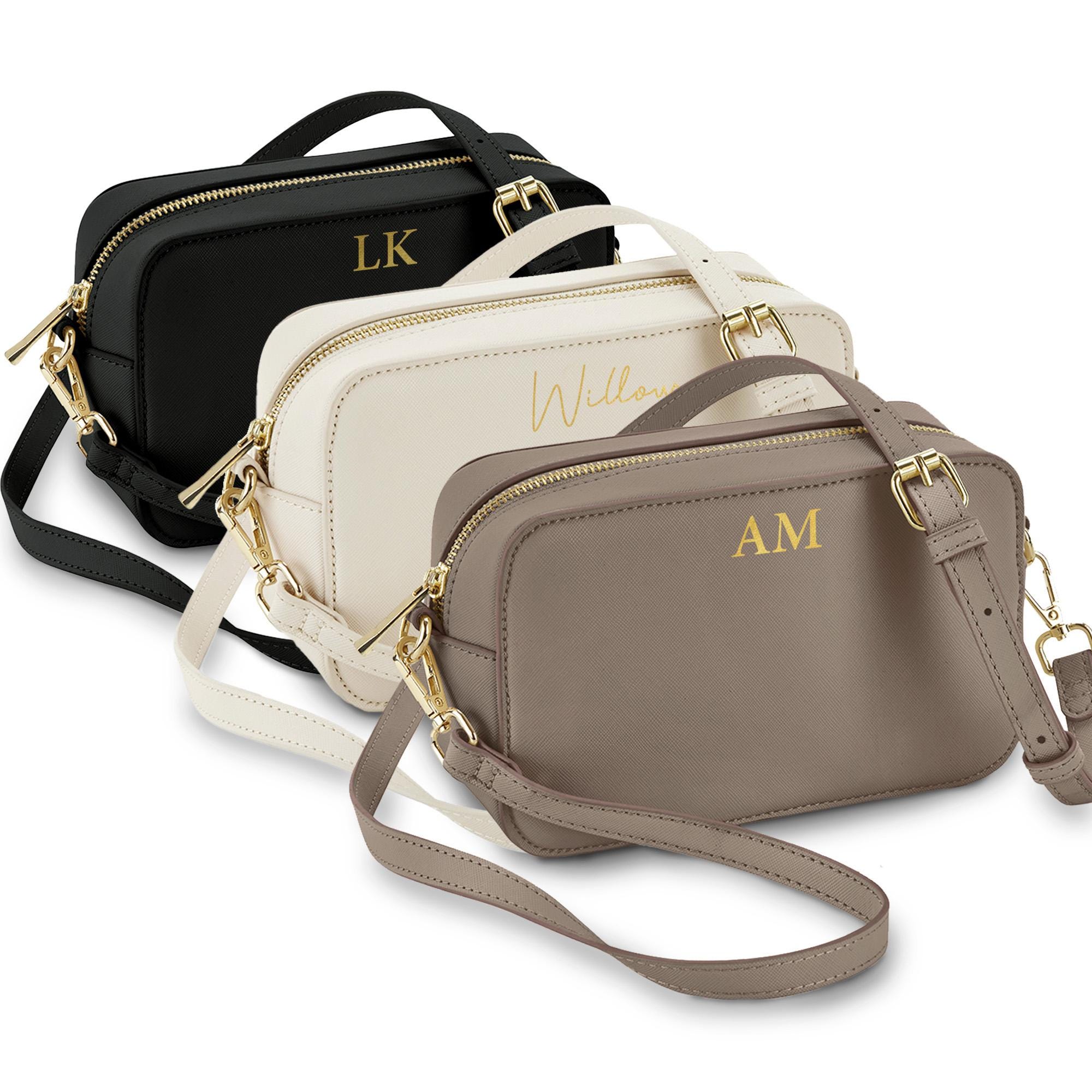Personalised Crossbody Bag: Monogram Saffiano Leather