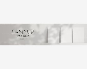 Etsy Shop Banner Mockup, Cover Image Display (PSD, JPG)