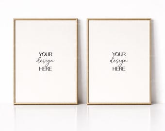 Minimalist Poster Mockup - Vertical Art Print Display (PSD)