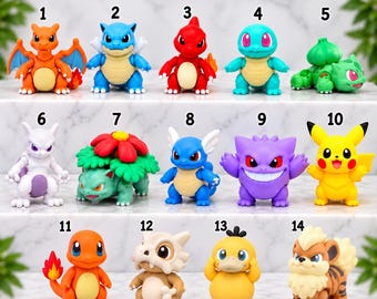 Mini Fantasy Creature Figurines | 3D Printed Collectible Animals | Pocket Size Creature Pals | Choose 1, 3, 5, 8, 12 or 14 Pack
