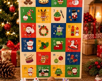 Christmas Advent Calendar with Mini 3D Printed Animals | 12 or 24 Day Advent Calendar | Kids Christmas Countdown | Animal Lover Gift