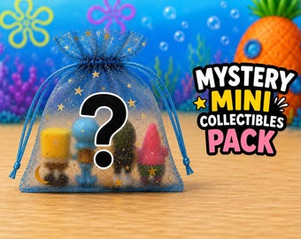 Mystery Ocean Friends Mini Pack | 4 Collectible Figures | Surprise Blind Bag | Ocean Character Collectibles | Mystery Toy Gift | 3d Printed