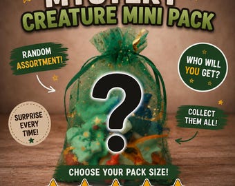 Mystery Creature Mini Figure Pack | Surprise Blind Bag | Random Collectible Figures | Fantasy Creature Minis | Choose 1, 3, 5, 8 or 13