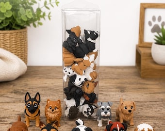 3D Printed Mini Dog Breed Figures | Articulated Puppy Toys | 3D Printed Dog Figures | Cute Puppy Collectibles | Dog Lover