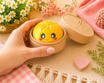 Mystery Dumpling Clicker | 3D Printed Kawaii Fidget Toy (Mystery Color)