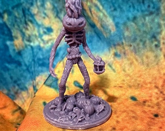 Paint A Little Something, Jack Patch Gaming Miniature, 3d print, monster, fantasy, ttrpg,  dungeons and dragons, Halloween, jack-o-lantern