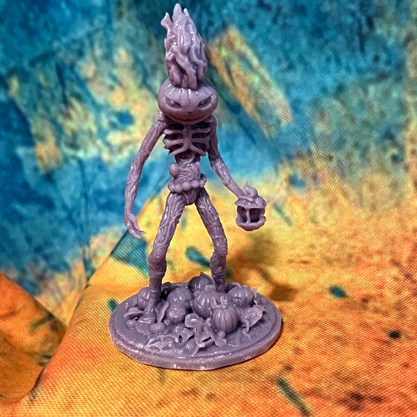 Paint A Little Something, Jack Patch Gaming Miniature, 3d print, monster, fantasy, ttrpg,  dungeons and dragons, Halloween, jack-o-lantern