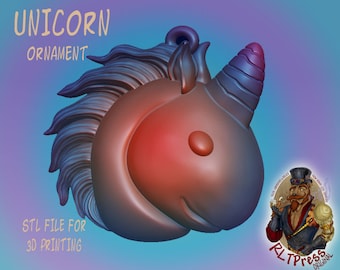 Unicorn Ornament STL, 3D Printing File (Digital Download)