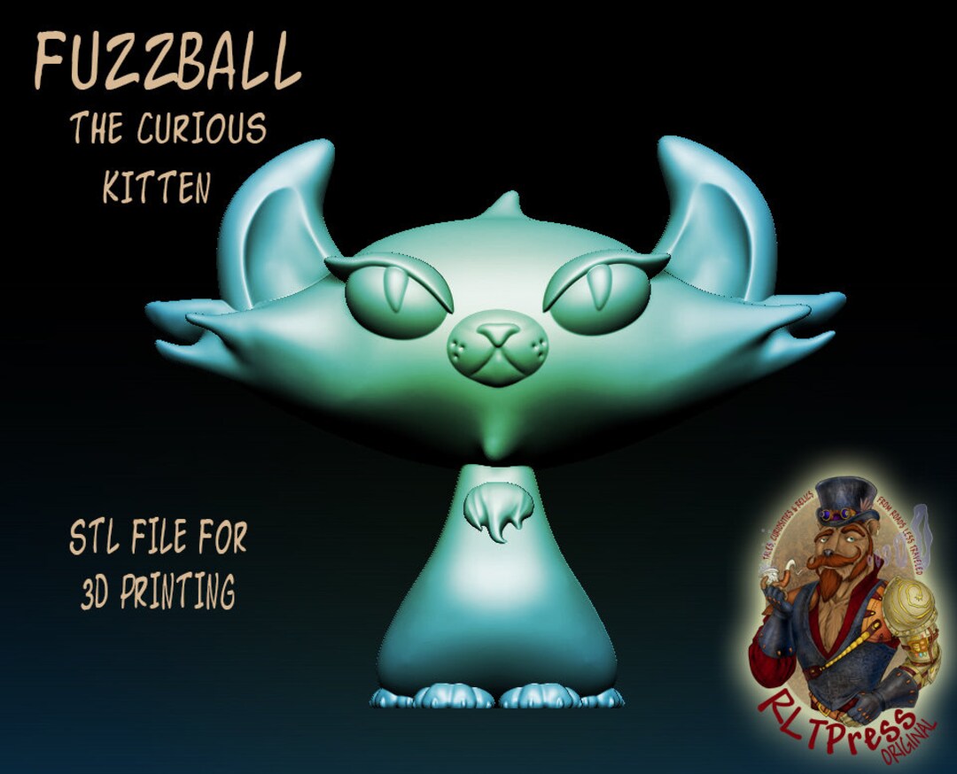 Fuzzball Kitten STL: 3D Printing Model (digital Download) - Etsy Canada