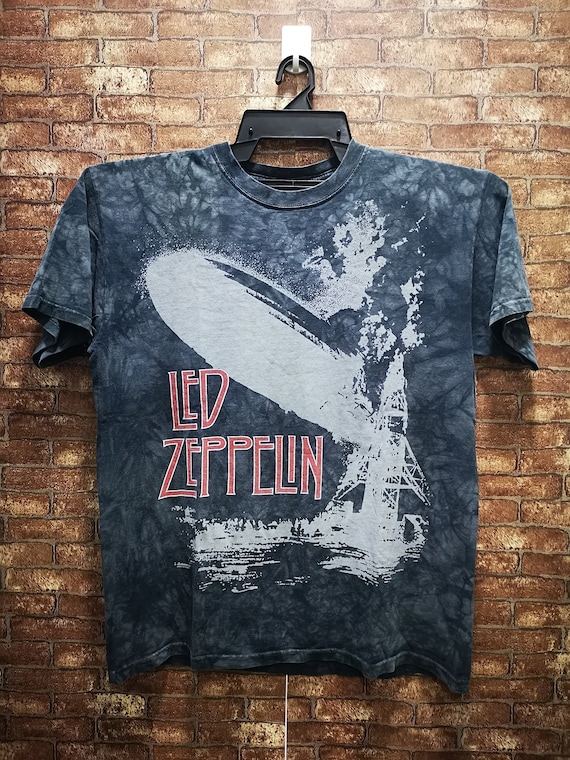 Vintage Led Zeppelin Tie Dyed Liquid Blue Tags 90'