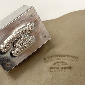 CUSTOM LEATHER STAMP/ Customized Brass Stamp for leather, soap, and clay/ Custom Embosser leather stamp/ Hot stamp with my logo/ Soap stamp