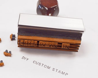 CUSTOM DIY STAMP/Interchangeable Letters/Personalized Rubber Stamp/Create Your Own Custom Stamp/Stamp With Your Text/Make Your Own Stamp