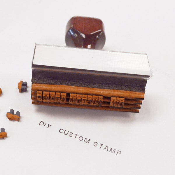 CUSTOM DIY STAMP/Interchangeable Letters/Personalized Rubber Stamp/Create Your Own Custom Stamp/Stamp With Your Text/Make Your Own Stamp