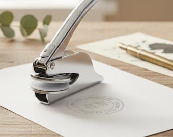 Custom Logo Embosser Stamp | Personalized Pocket Embosser Seal | Address or Business Embossing Stamp | Wedding Invitation Seal | Gift