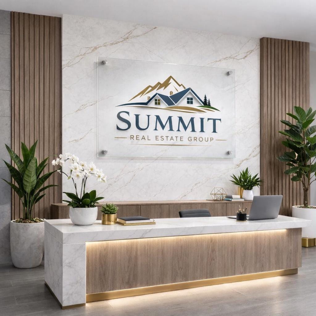 Clear Acrylic Business Sign With Logo | Modern Storefront or Office ...