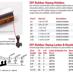 CUSTOM DIY STAMP/Interchangeable Letters/Personalized Rubber Stamp/Create Your Own Custom Stamp/Stamp With Your Text/Make Your Own Stamp image 9