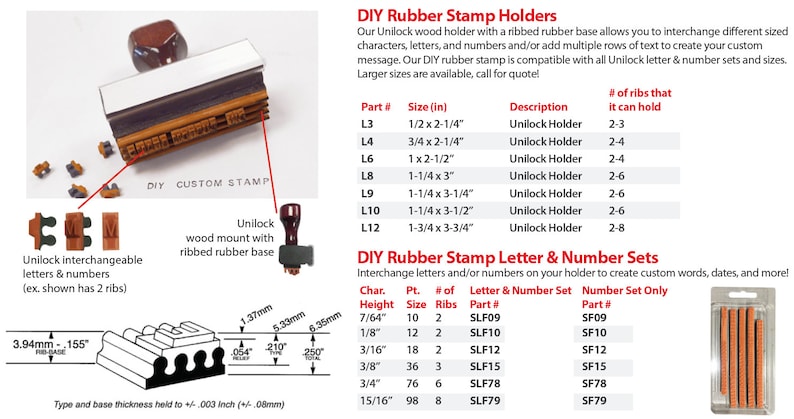 CUSTOM DIY STAMP/Interchangeable Letters/Personalized Rubber Stamp/Create Your Own Custom Stamp/Stamp With Your Text/Make Your Own Stamp image 9