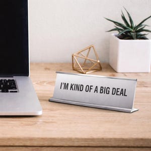 Custom Desk Name Plate Funny or Professional | Personalized Office Nameplate | Engraved Desk Plaque | Coworker Boss Gift | Home Office Decor