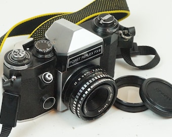 Porst Reflex FX6 (Praktica made) spiegelreflexcamera met Meyer Domiplan 50 mm-lens