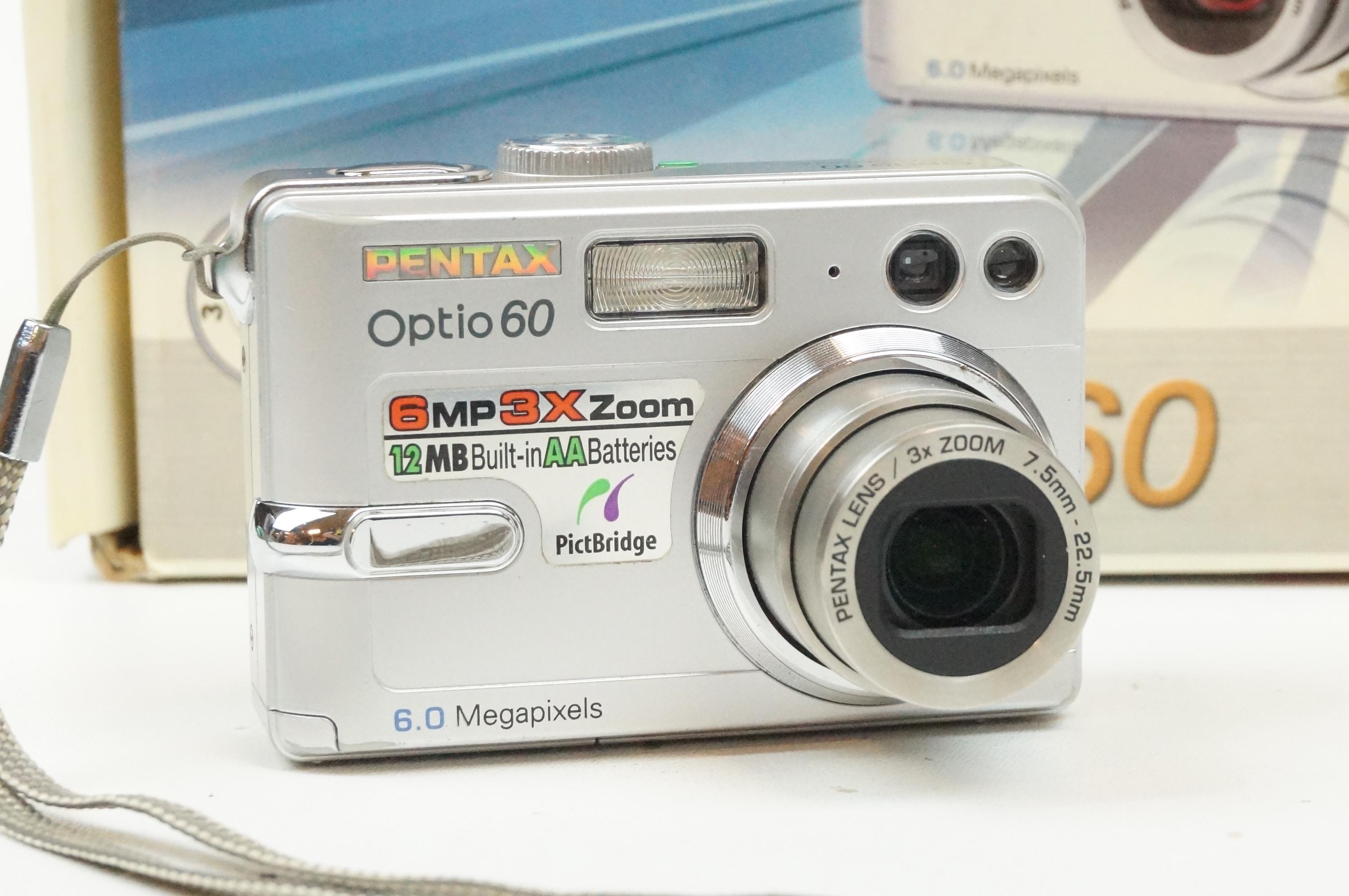 ペンタックス Optio 60 ビンテージ デジタル カメラ、カード付き