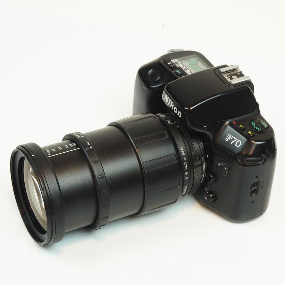 Nikon F70 SLR With Tamron 28-200mm Lens for 35mm Film | Please