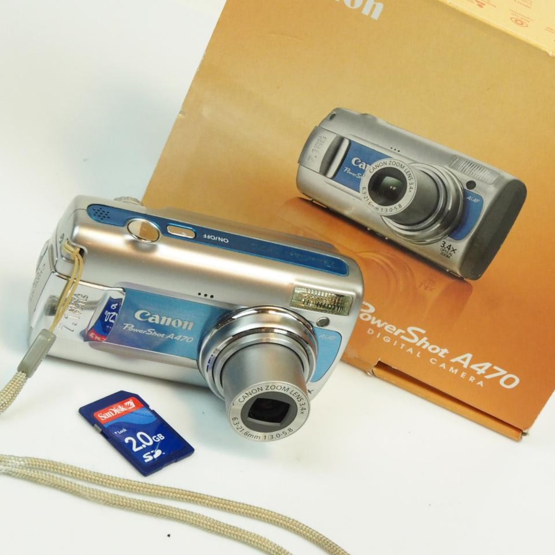 Canon PowerShot A470 コンデジ　レトロ Canon Powershot A470 Vintage Digital Camera + 2gb Card, Boxed! - Etsy