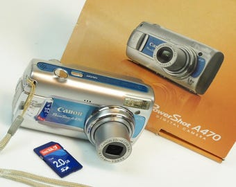 Canon Powershot A470 Vintage Digital Camera 7.1MP Compact Silver