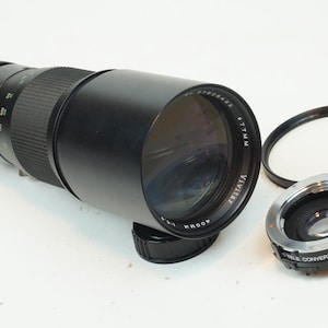 Vivitar 400mm f/5.6 Telephoto Lens + 1.5x Converter – Minolta MD Mount – 600mm Combo – Vintage Super Tele