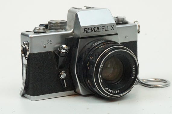 Revueflex TL 25 Vintage M42 SLR With 50mm F/1.8 Lens, Works