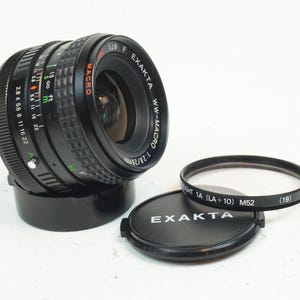 Exakta Macro 28mm f/2.8 wide angle lens, Canon FD mount
