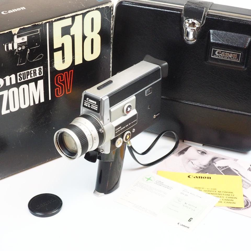 Vintage - Caméra Canon Auto Zoom 518 Super 8 Avec Boîte De Rangement - Occasion