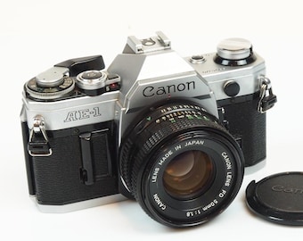 Canon AE-1 camera with 50mm f/1.8 lens, very nice working condition!
