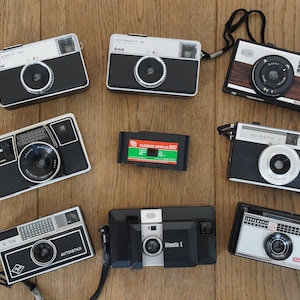 Variety of 126 cartridge format film cameras !