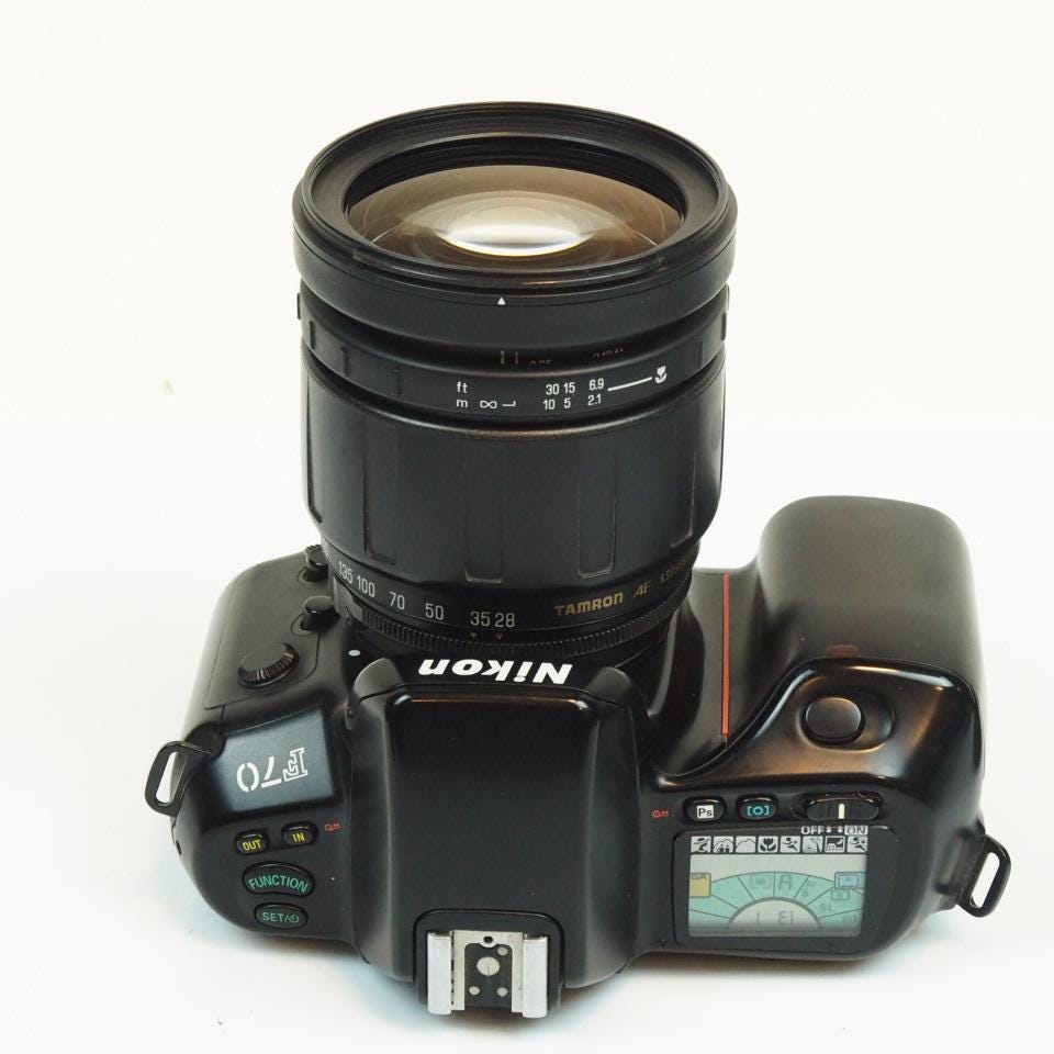 Nikon F70 SLR With Tamron 28-200mm Lens for 35mm Film | Please