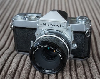 Nikon Nikkormat FTN with 50mm f/2 lens, works!