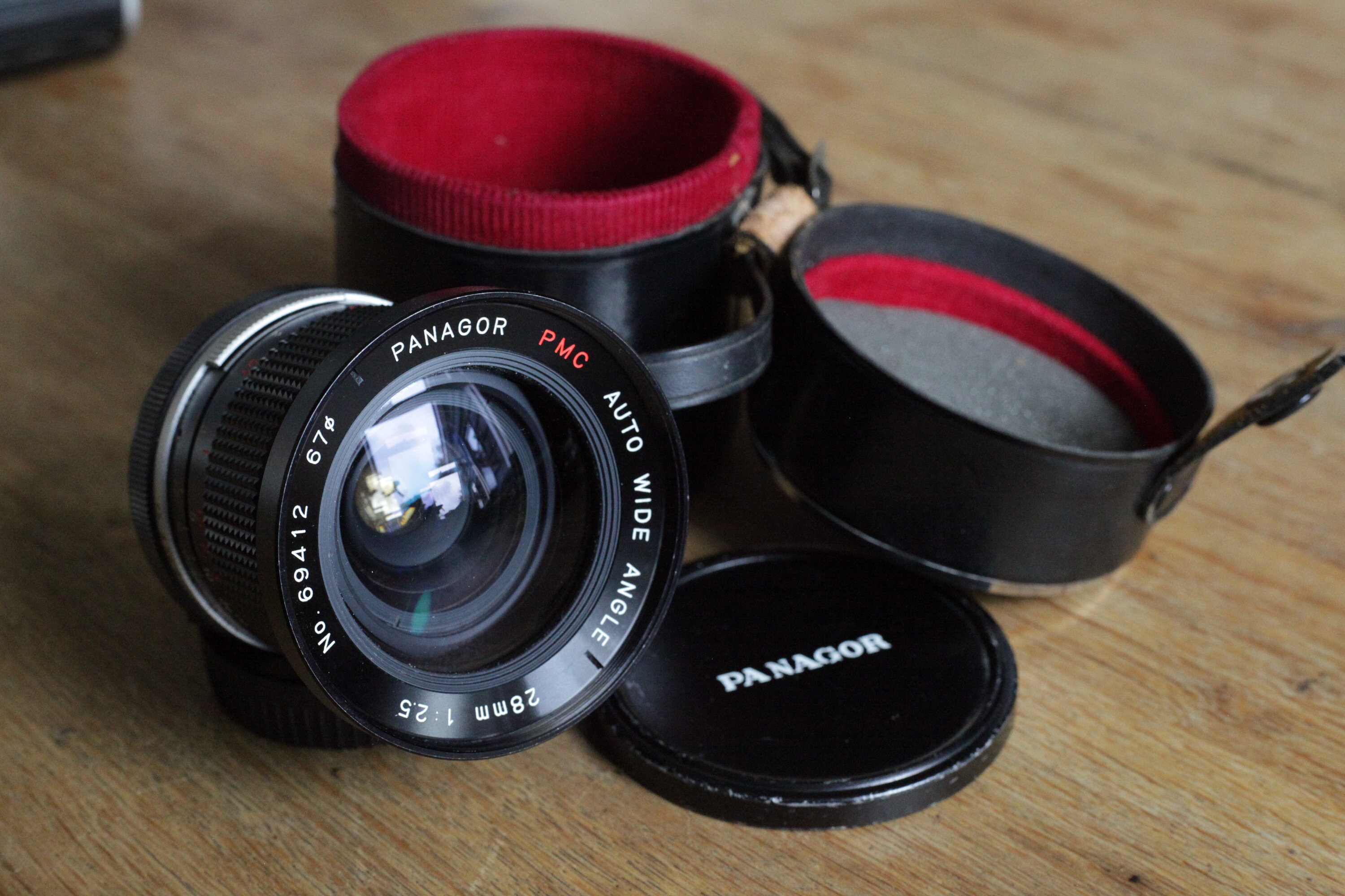 Panagor 28mm Wide Angle Lens, Canon FD Mount