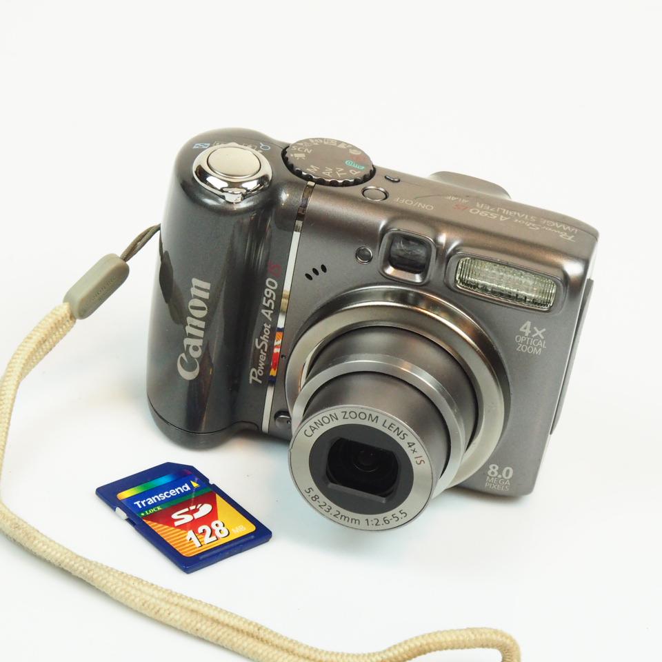 Canon Powershot A590 is Vintage Digital P&S Camera + Card, Ready