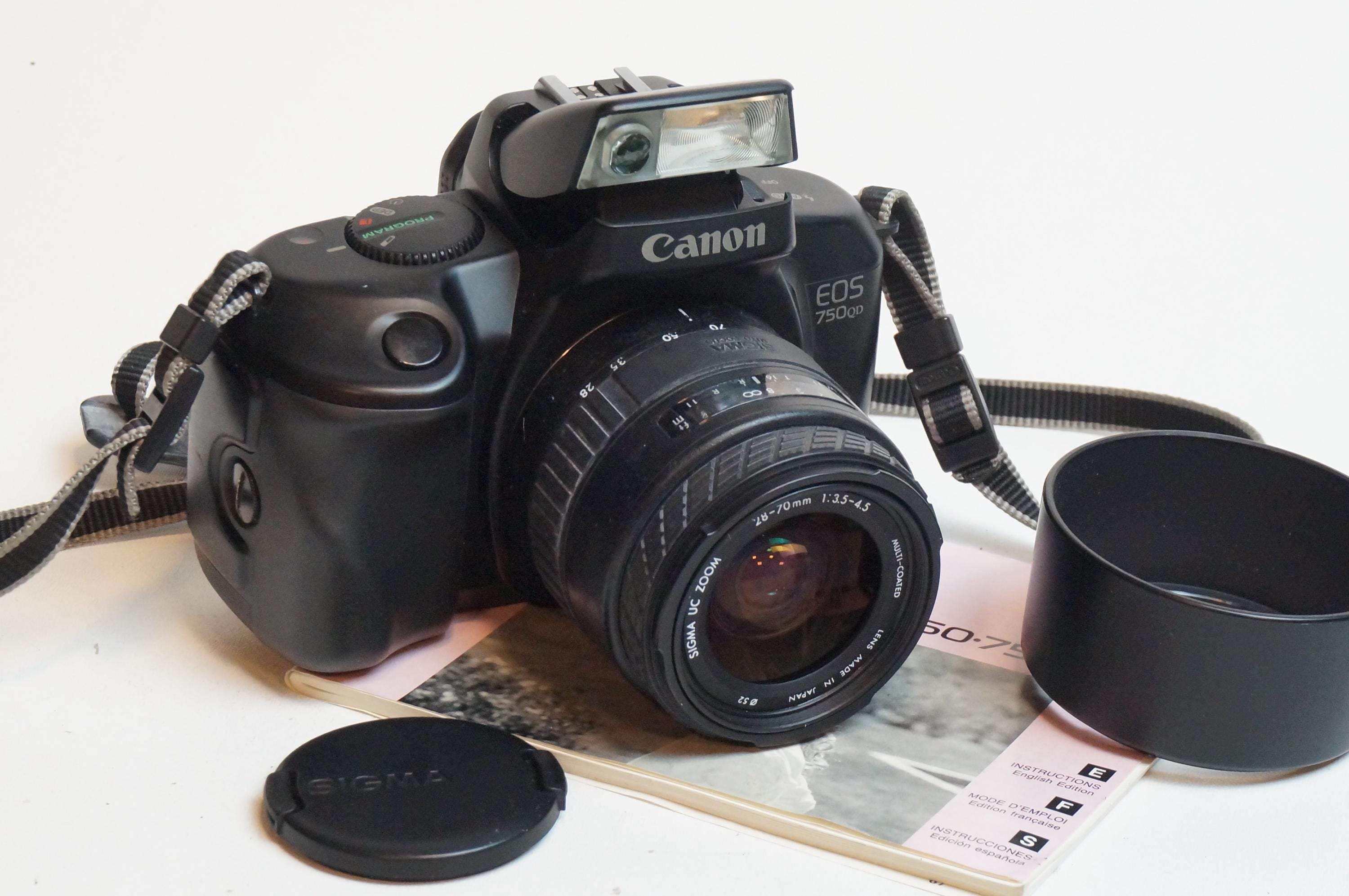 CANON　EOS　750ＱＤ Canon EOS 750qd SLR Camera With Sigma 35-70mm Lens - Etsy Canada
