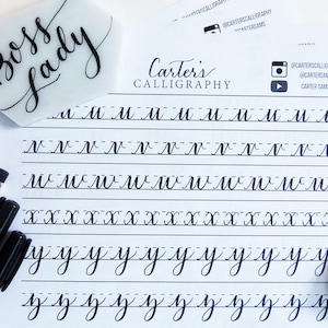 Moderne Kalligraphie Praxisblätter für Anfänger